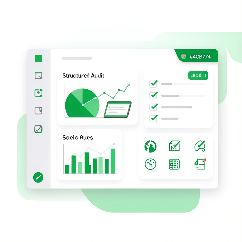 freepik minimal saas illustration showing structured audit 8041